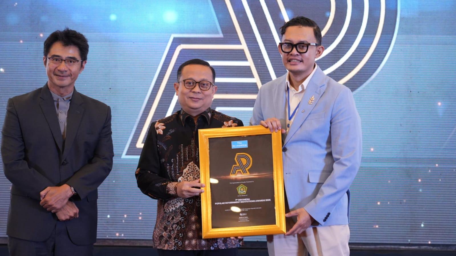 Kemenag Raih Popular Government Institutions Award 2026, Komunikasi Publik Dinilai Perkuat Kualitas Pelayanan Umat