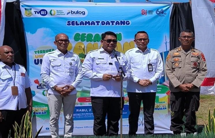 Gubernur Papua Apresiasi Gerakan Pangan Murah dan Pelayanan Publik di HUT ke-64 TVRI