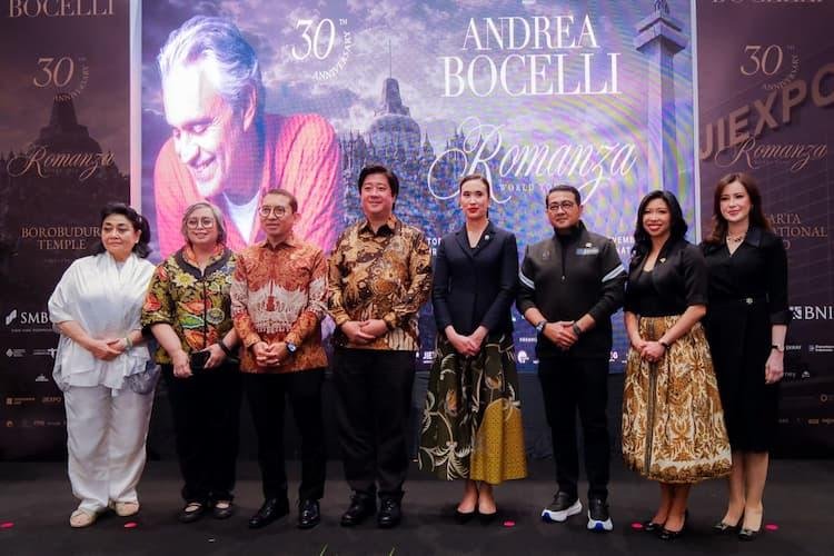 Andrea Bocelli Konser di Borobudur dan Jakarta, Kemenpar Bidik Dampak Ekonomi Rp792 Miliar