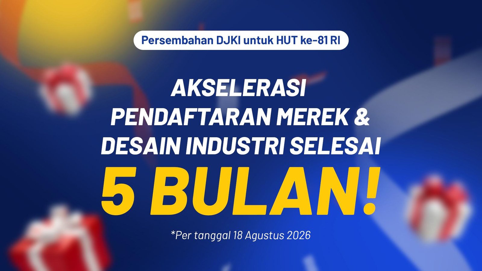 DJKI Percepat Layanan Merek dan Desain Industri Jadi 5 Bulan, Berlaku Mulai 18 Agustus 2026
