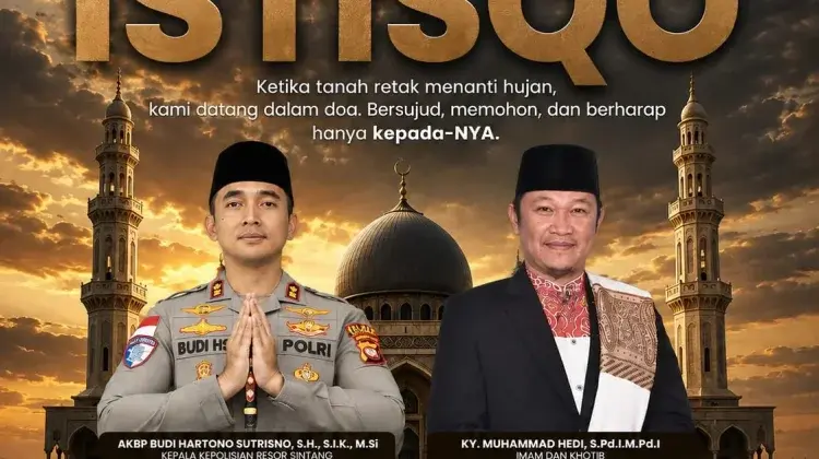 Kapolres Sintang Ajak Warga Islam Sholat Istisqo 6 September, Mohon Hujan Turun Cegah Karhutla