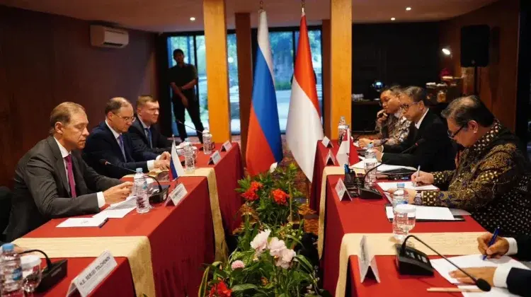 Bertemu WPM Rusia Denis Manturov, Menko Airlangga Bahas Kerja Sama Perkapalan hingga Penerbangan