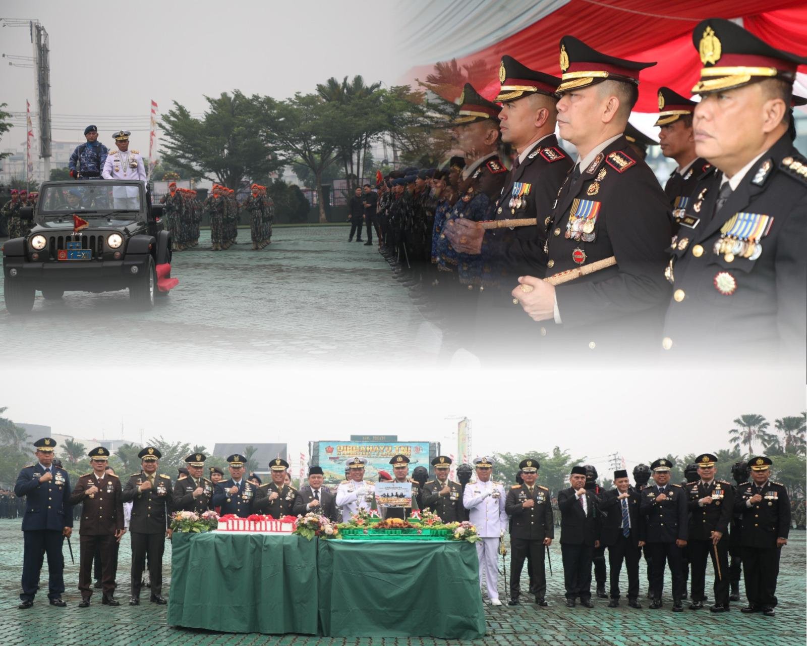 Hadiri HUT ke-81 TNI, Dansatbrimob Polda Kalbar: Sinergi TNI-Polri Tak Sekadar Seremoni