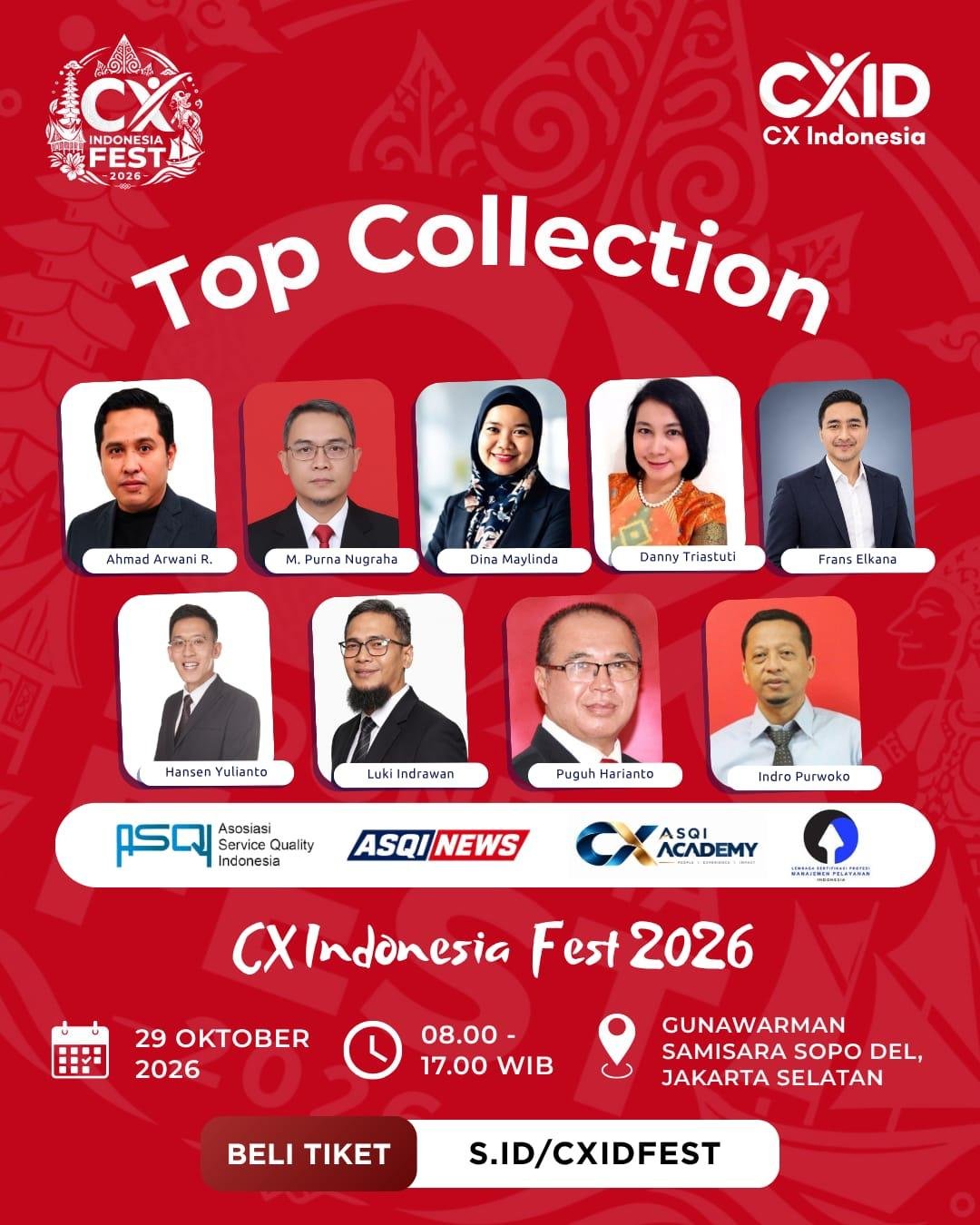 Komunitas dan Asosiasi Bersatu, ASQI x CXID Hadirkan Festival Customer Experience di Jakarta