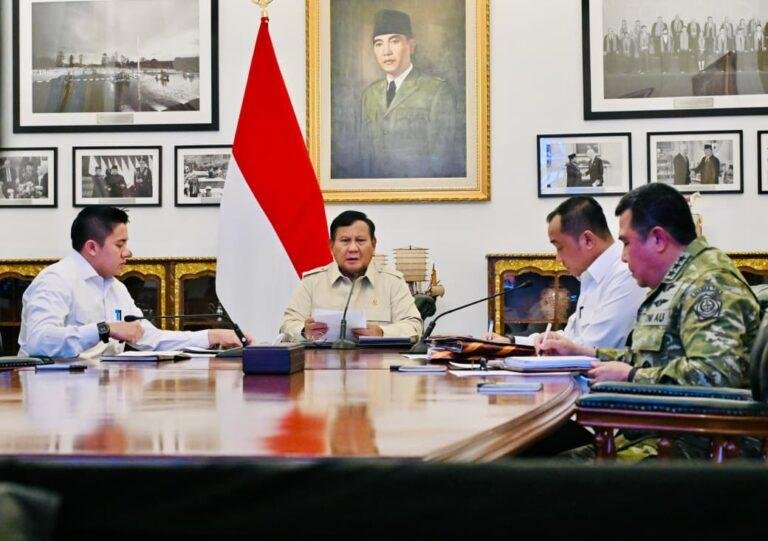 Presiden Prabowo Pimpin Ratas Penanganan Bencana, Tekankan Mitigasi dan Kesiapsiagaan